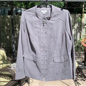 Cato women’s suede zip up blazer/jacket